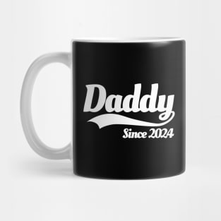 Daddy since 2024 father birth announcement baby Mug